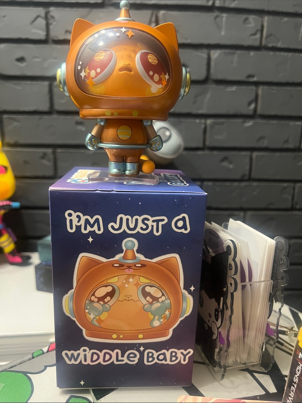 Orange Space Cat - Jupiter- Vinyl Figure - I'm Just A Widdle Baby